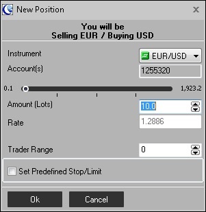 ActTrader trading screen