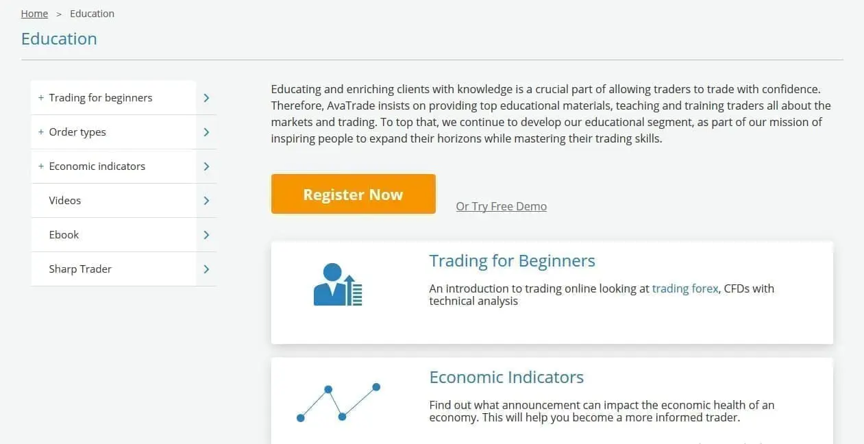 AvaTrade education