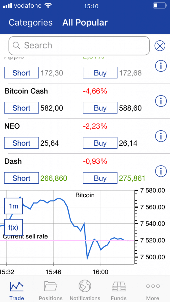 Plus500 iOS app