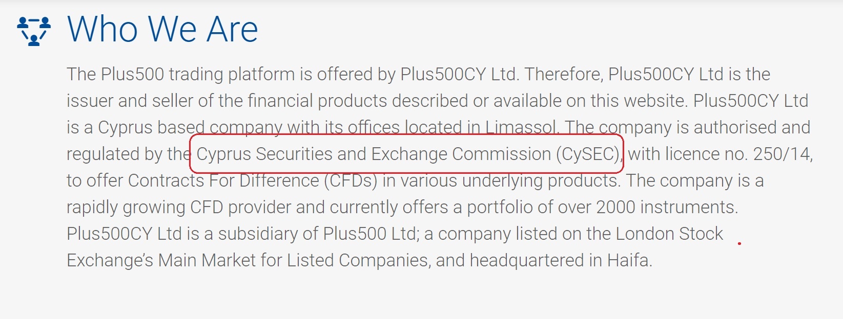 Plus500 CySec regulation